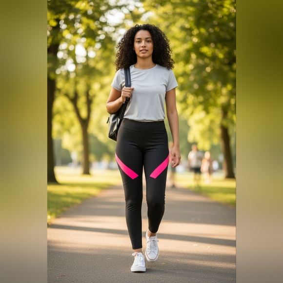 Xersion Pants - Xersion Black and Pink Women's Capri Leggings, Plus Size 2X, NWT